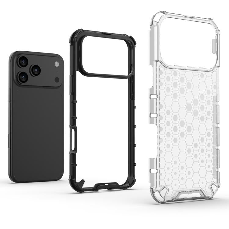 For iPhone 17 Pro Max Honeycomb Shockproof Phone Case