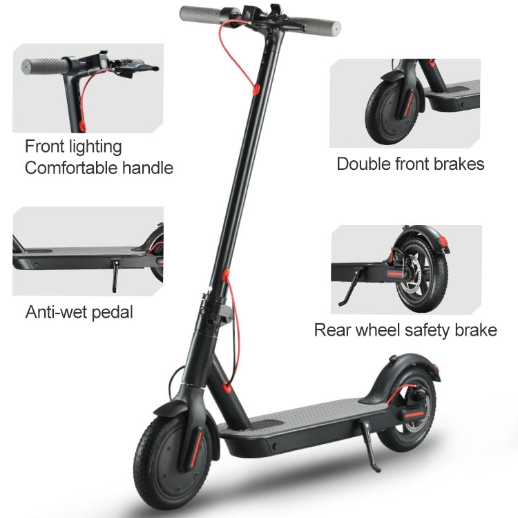 6.6A 8.5 inch Two-wheel Electric Scooter Foldable Electric Car Adult Mini Scooter with Front Light