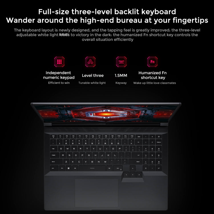 Xiaomi Redmi G 16 inch Gaming Laptop, 16GB+512GB, Windows 11 Home Chinese Version, Intel 12th Gen Core i5-12450H Octa Core RTX3050 Discrete Graphics(Dark Grey)