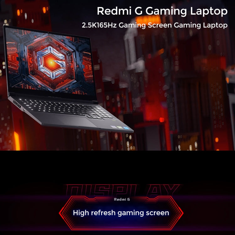 Xiaomi Redmi G 16 inch Gaming Laptop, 16GB+512GB, Windows 11 Home Chinese Version, Intel 12th Gen Core i5-12450H Octa Core RTX3050 Discrete Graphics(Dark Grey)