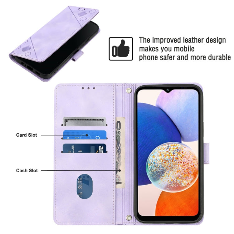 For Samsung Galaxy A25 5G / A24 Skin-feel Embossed Leather Phone Case