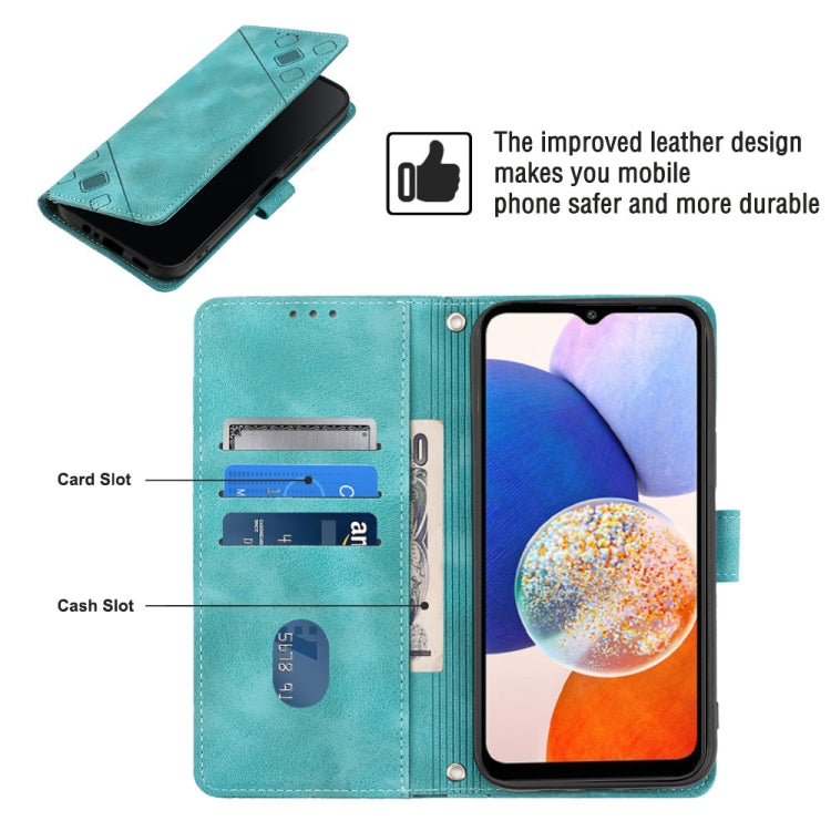 For Samsung Galaxy A25 5G / A24 Skin-feel Embossed Leather Phone Case