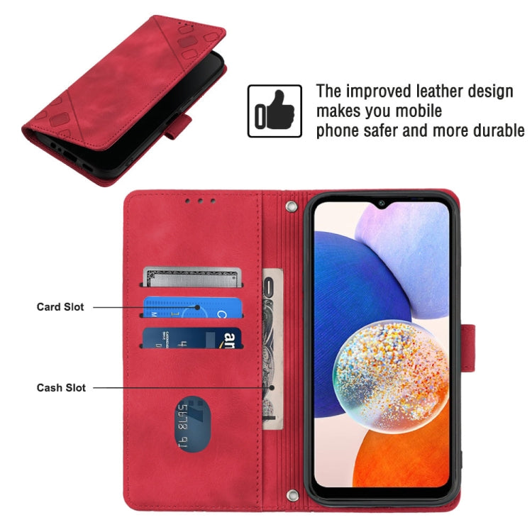 For Samsung Galaxy A25 5G / A24 Skin-feel Embossed Leather Phone Case