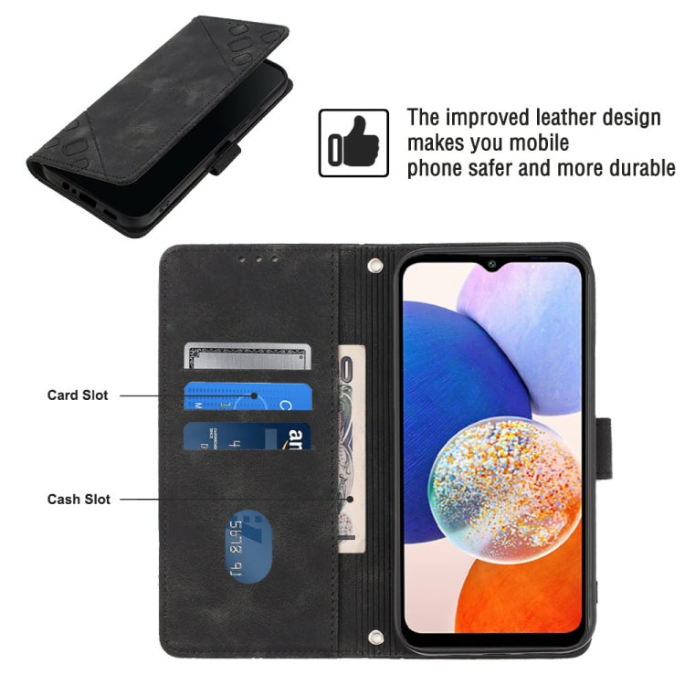 For Samsung Galaxy A25 5G / A24 Skin-feel Embossed Leather Phone Case