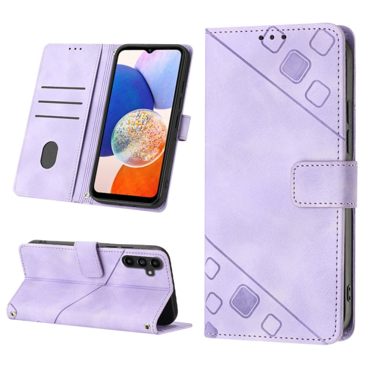 For Samsung Galaxy S23 FE 5G Skin-feel Embossed Leather Phone Case