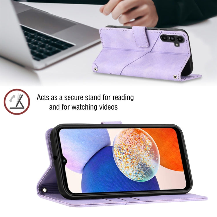 For Samsung Galaxy S23 FE 5G Skin-feel Embossed Leather Phone Case