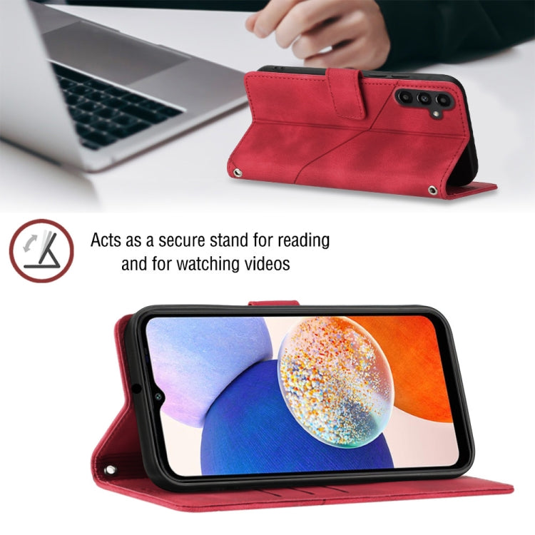 For Samsung Galaxy S23 FE 5G Skin-feel Embossed Leather Phone Case