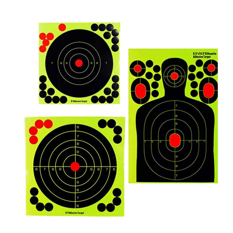10pcs Self-adhesive Chest Ring Self-adhesive Archery Slingshot Target Paper, Size:9.5x14.5 inch