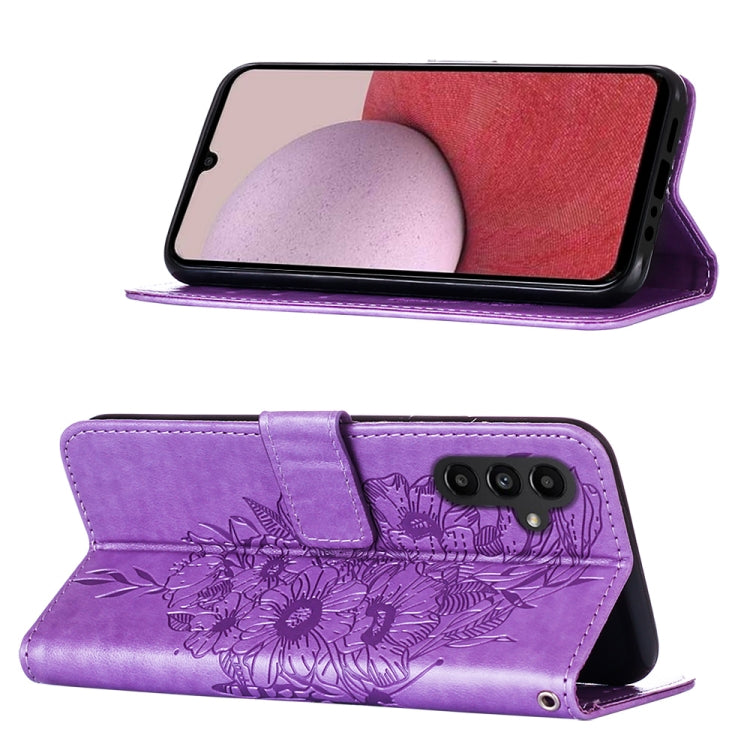 For Samsung Galaxy A25 5G / A24 Embossed Butterfly Leather Phone Case