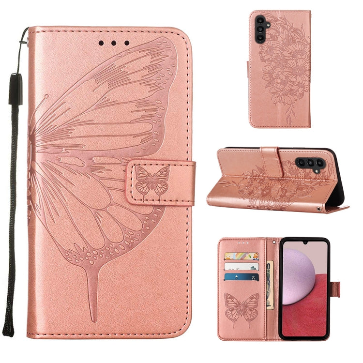 For Samsung Galaxy A25 5G / A24 Embossed Butterfly Leather Phone Case