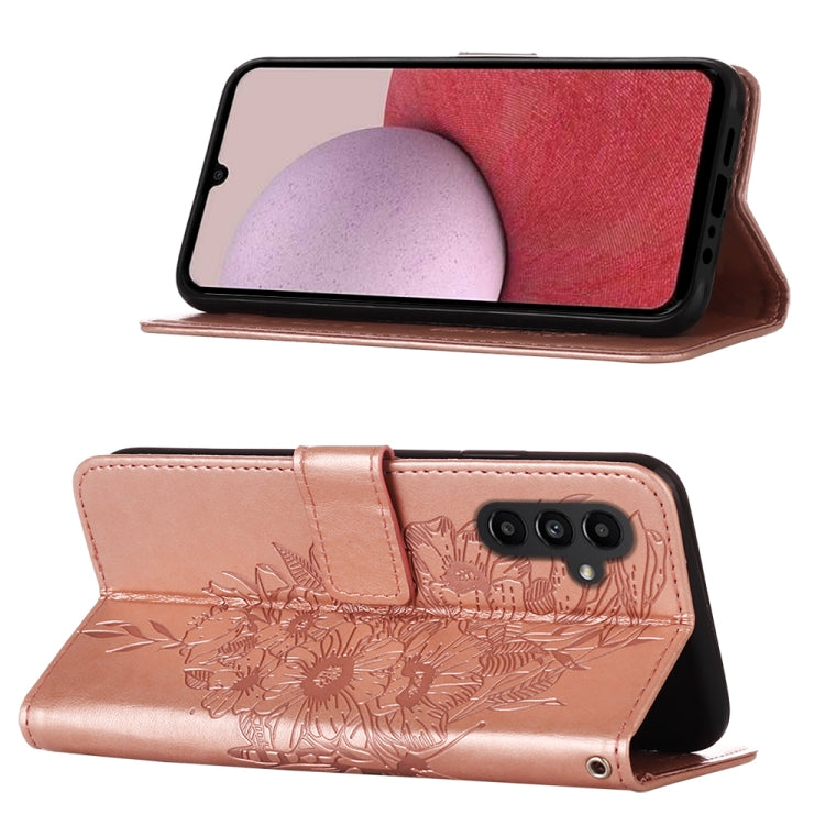 For Samsung Galaxy A25 5G / A24 Embossed Butterfly Leather Phone Case