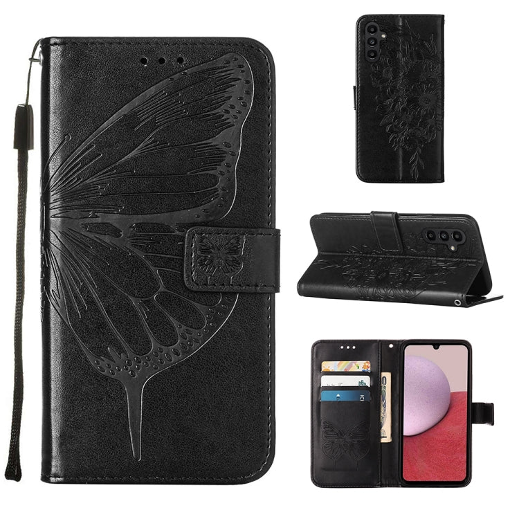 For Samsung Galaxy A25 5G / A24 Embossed Butterfly Leather Phone Case