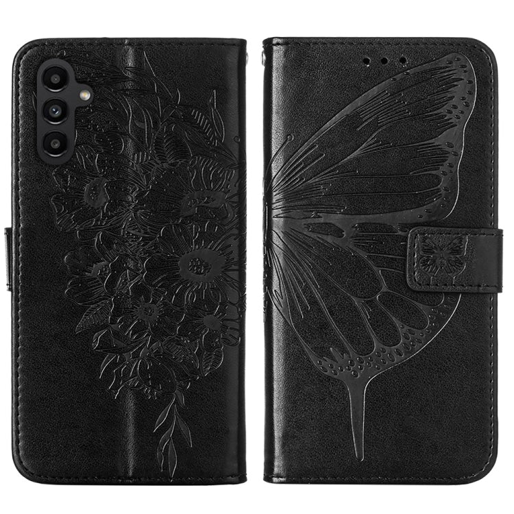 For Samsung Galaxy A25 5G / A24 Embossed Butterfly Leather Phone Case