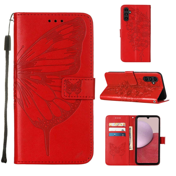 For Samsung Galaxy A25 5G / A24 Embossed Butterfly Leather Phone Case