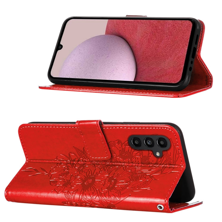 For Samsung Galaxy A25 5G / A24 Embossed Butterfly Leather Phone Case