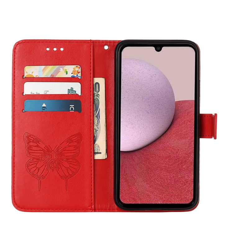 For Samsung Galaxy A25 5G / A24 Embossed Butterfly Leather Phone Case
