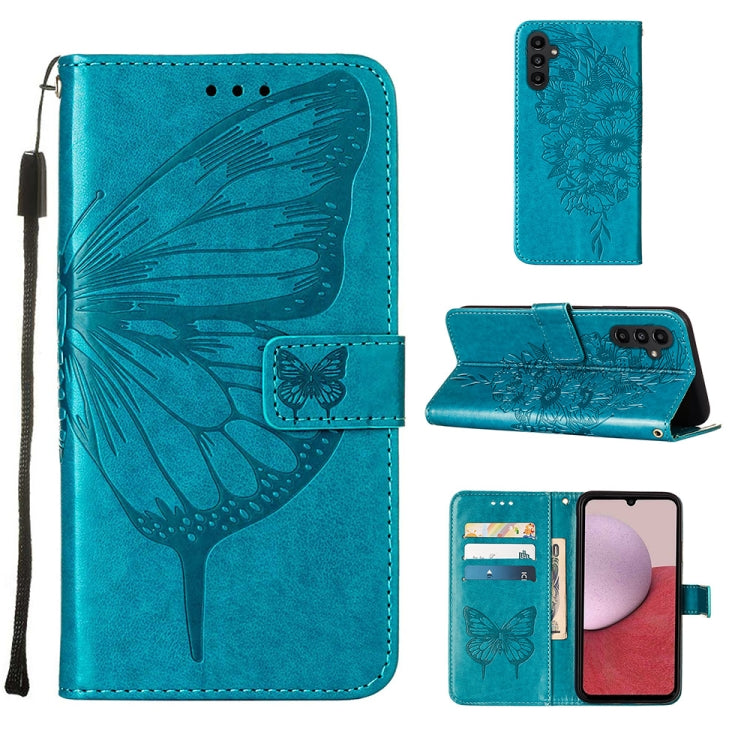 For Samsung Galaxy A25 5G / A24 Embossed Butterfly Leather Phone Case