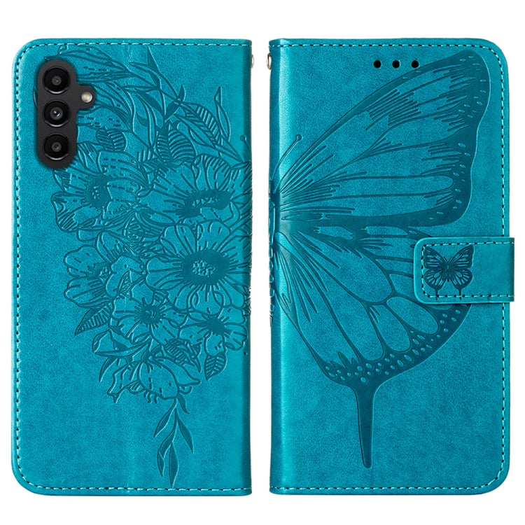 For Samsung Galaxy A25 5G / A24 Embossed Butterfly Leather Phone Case