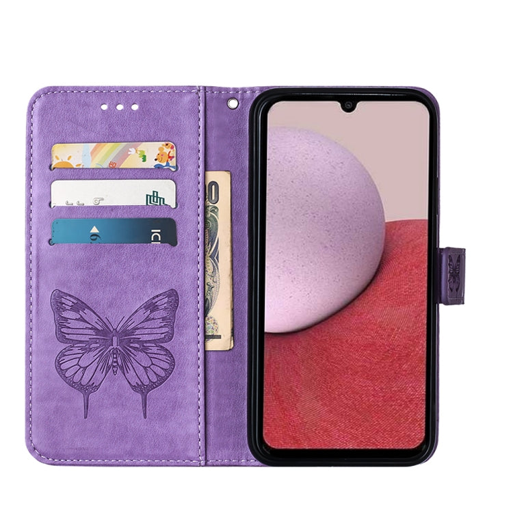 For Samsung Galaxy S23 FE 5G Embossed Butterfly Leather Phone Case