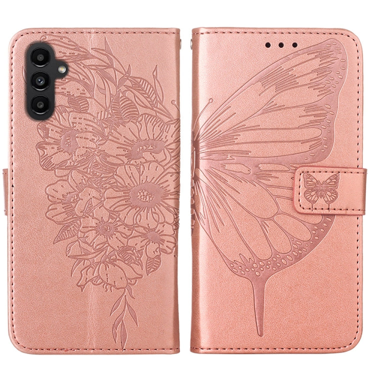 For Samsung Galaxy S23 FE 5G Embossed Butterfly Leather Phone Case