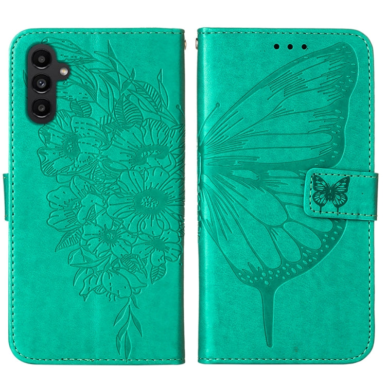 For Samsung Galaxy S23 FE 5G Embossed Butterfly Leather Phone Case
