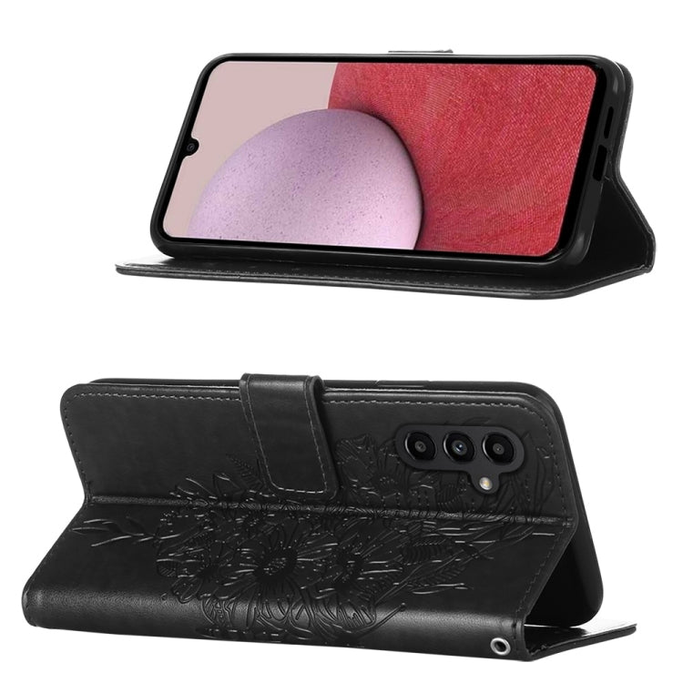 For Samsung Galaxy S23 FE 5G Embossed Butterfly Leather Phone Case