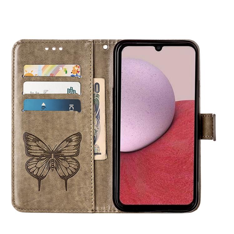 For Samsung Galaxy A24 4G Embossed Butterfly Leather Phone Case
