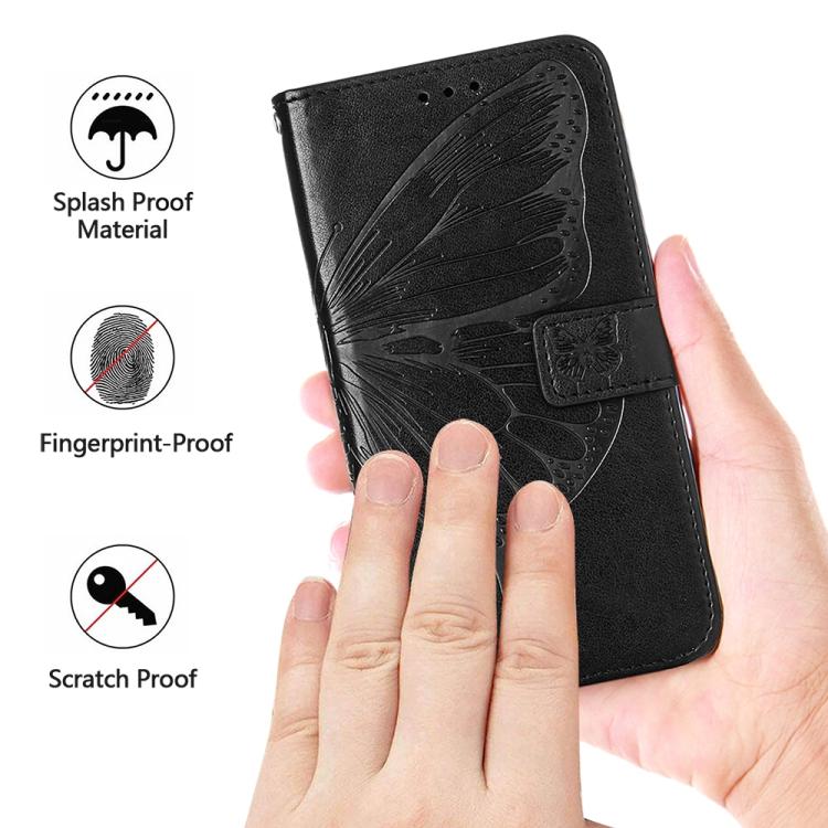 For Samsung Galaxy A24 4G Embossed Butterfly Leather Phone Case