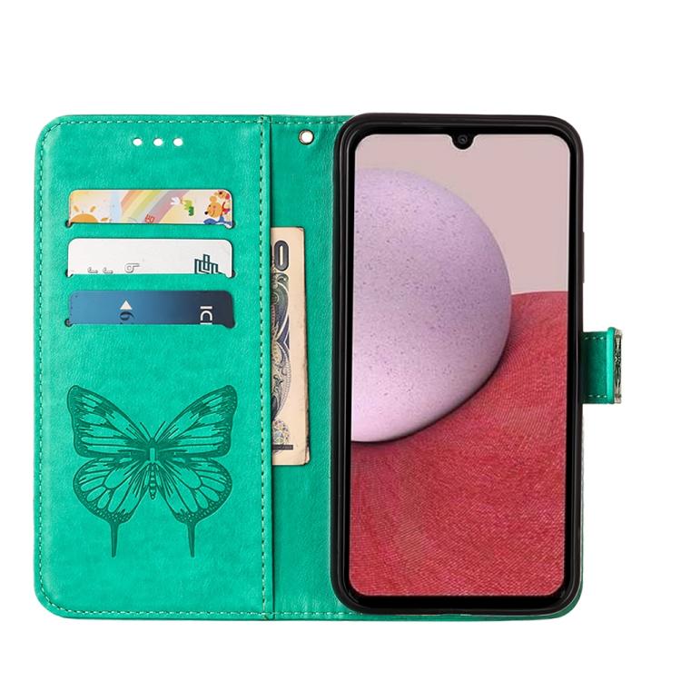For Samsung Galaxy A24 4G Embossed Butterfly Leather Phone Case