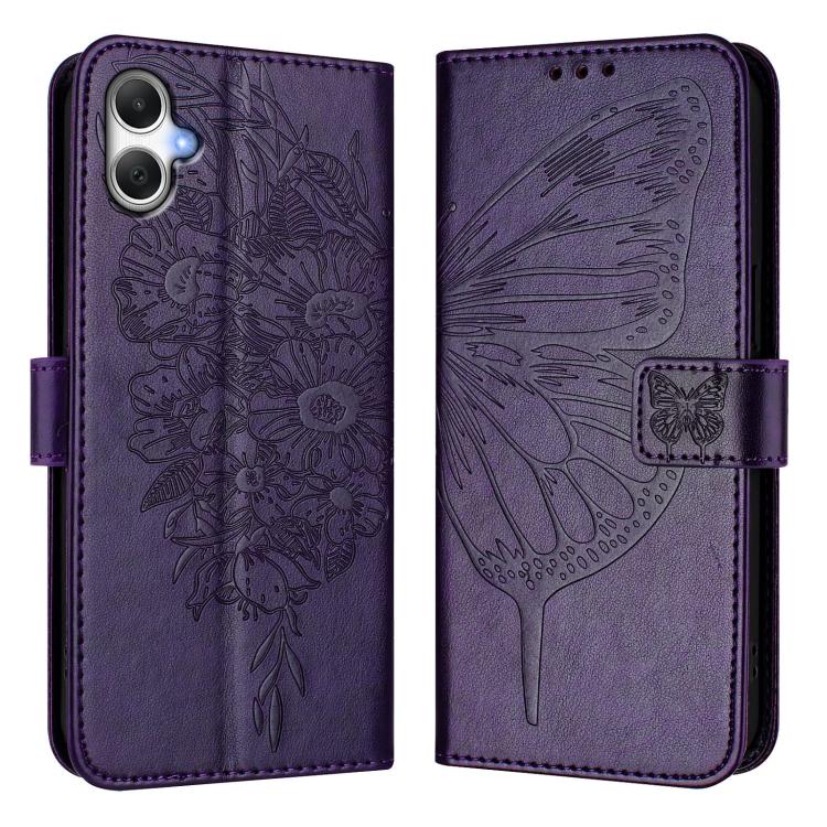 For Samsung Galaxy A06 4G / 5G Embossed Butterfly Leather Phone Case