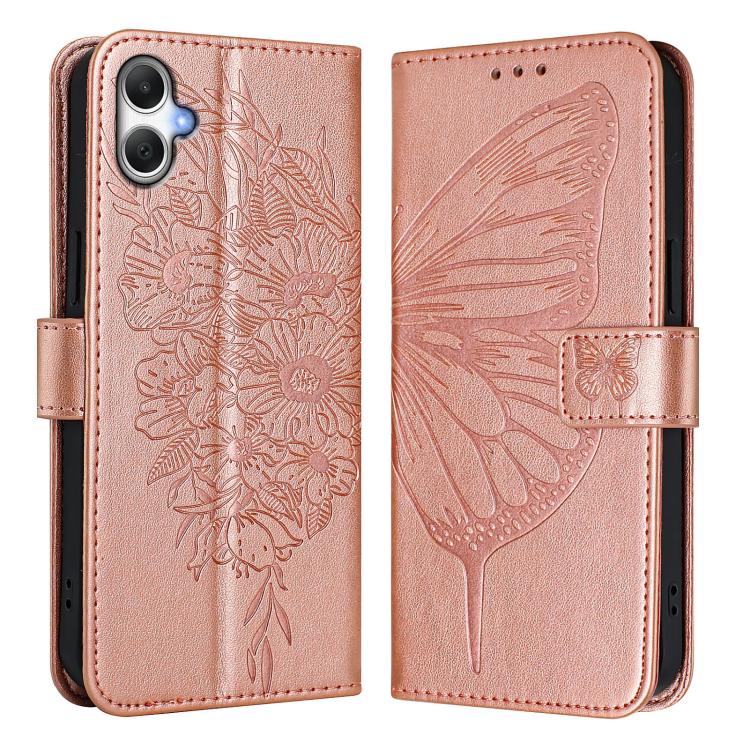 For Samsung Galaxy A07 4G Embossed Butterfly Leather Phone Case
