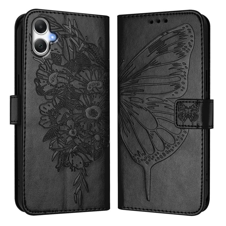 For Samsung Galaxy A07 4G Embossed Butterfly Leather Phone Case