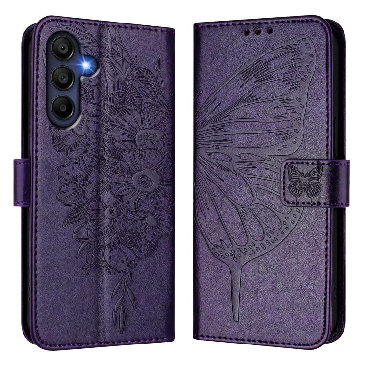 For Samsung Galaxy A17 5G Embossed Butterfly Leather Phone Case