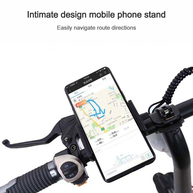 Adiman A1 Adult Folding Electric Bicycle Mini Scooter Three Seats Electromobile with Power Display Screen & LED Front Light & 25A Lithium Battery