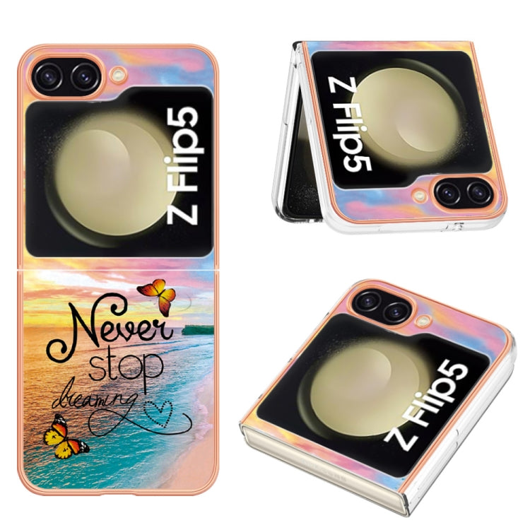 For Samsung Galaxy Z Flip5 Electroplating IMD TPU Phone Case
