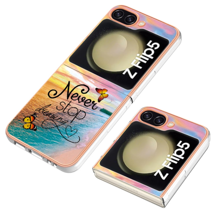 For Samsung Galaxy Z Flip5 Electroplating IMD TPU Phone Case
