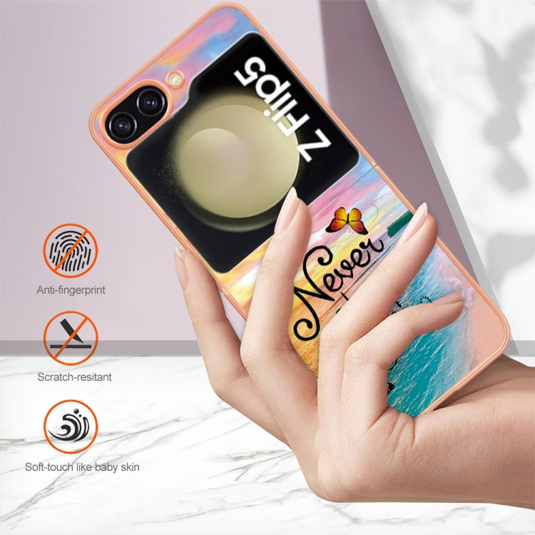 For Samsung Galaxy Z Flip5 Electroplating IMD TPU Phone Case