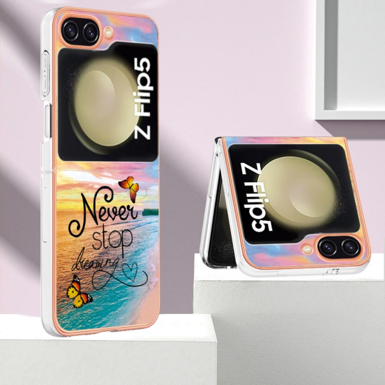 For Samsung Galaxy Z Flip5 Electroplating IMD TPU Phone Case