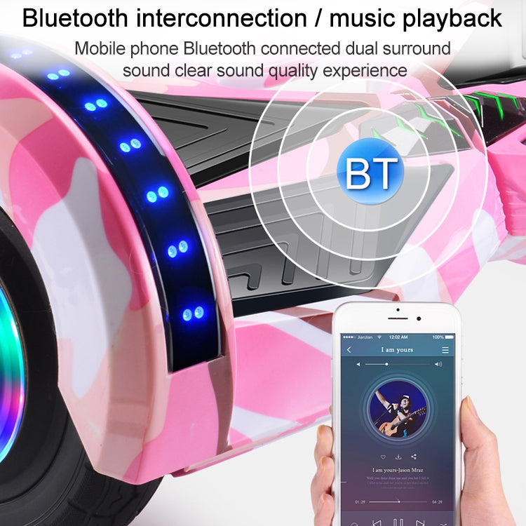 High Configuration Version Bluetooth Marquee Light Electric Balance Car Scooter Smart Twisted Car for Children and Adult, with 8 inch Luminous Wheel Tires