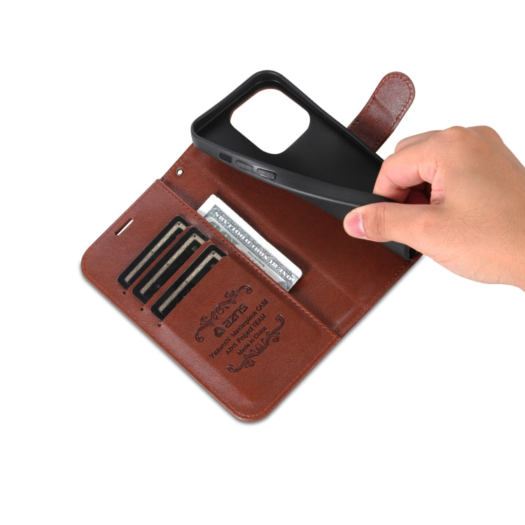 For iPhone 16 Pro Max AZNS Sheepskin Texture Flip Leather Phone Case