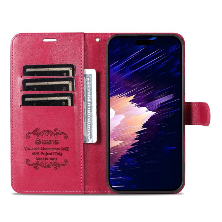 For iPhone 17 Pro Max AZNS Sheepskin Texture Flip Leather Phone Case