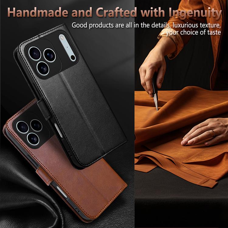 For iPhone 17 Pro AZNS Sheepskin Texture Flip Leather Phone Case