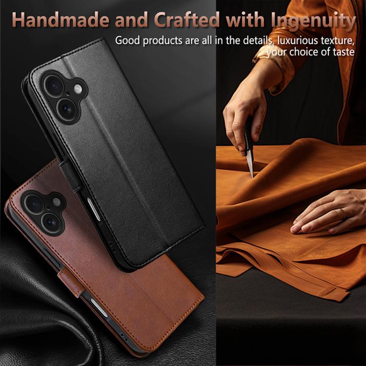 For iPhone 17 AZNS Sheepskin Texture Flip Leather Phone Case