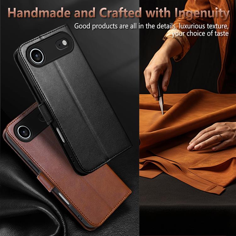 For iPhone Air AZNS Sheepskin Texture Flip Leather Phone Case