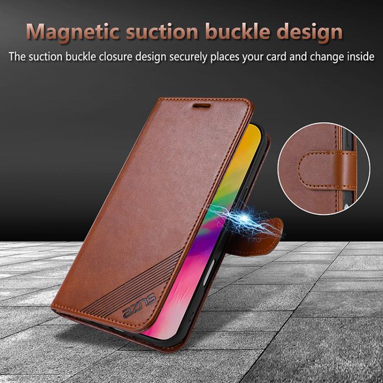 For iPhone Air AZNS Sheepskin Texture Flip Leather Phone Case