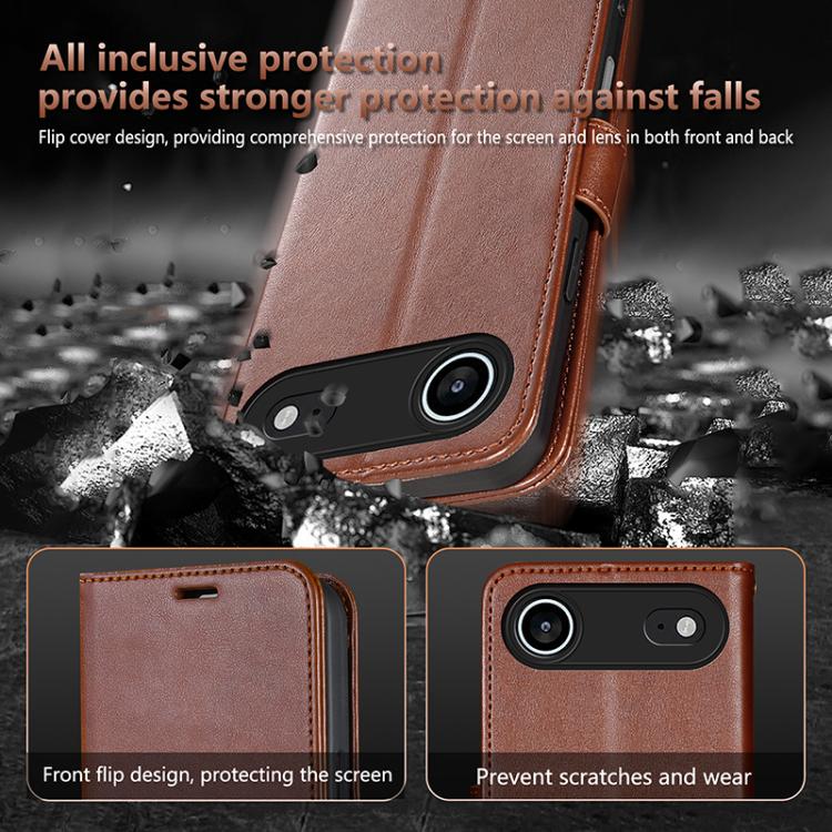 For iPhone Air AZNS Sheepskin Texture Flip Leather Phone Case
