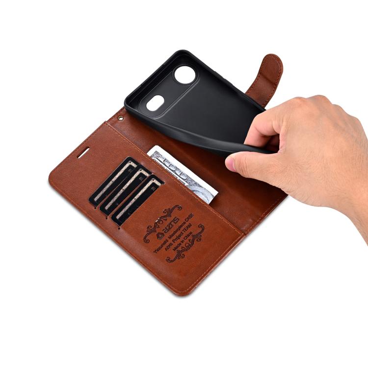 For iPhone Air AZNS Sheepskin Texture Flip Leather Phone Case