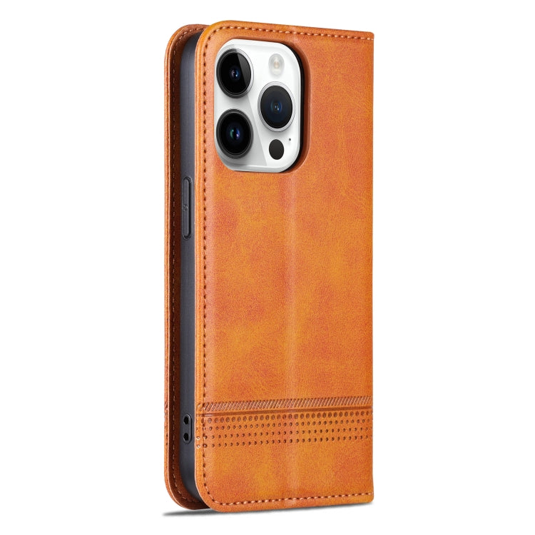 For iPhone 16 Pro Max AZNS Magnetic Calf Texture Flip Leather Phone Case