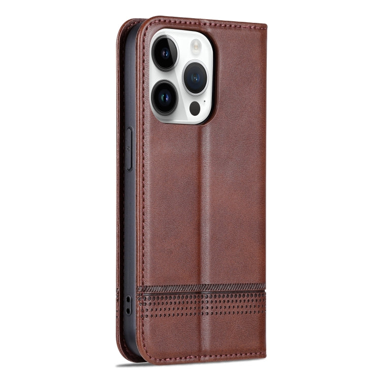 For iPhone 16 Pro Max AZNS Magnetic Calf Texture Flip Leather Phone Case