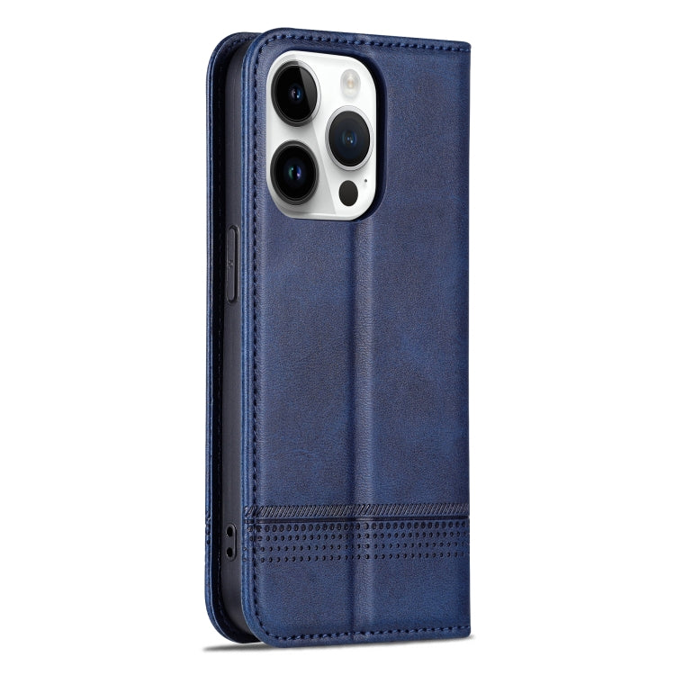 For iPhone 16 Pro Max AZNS Magnetic Calf Texture Flip Leather Phone Case